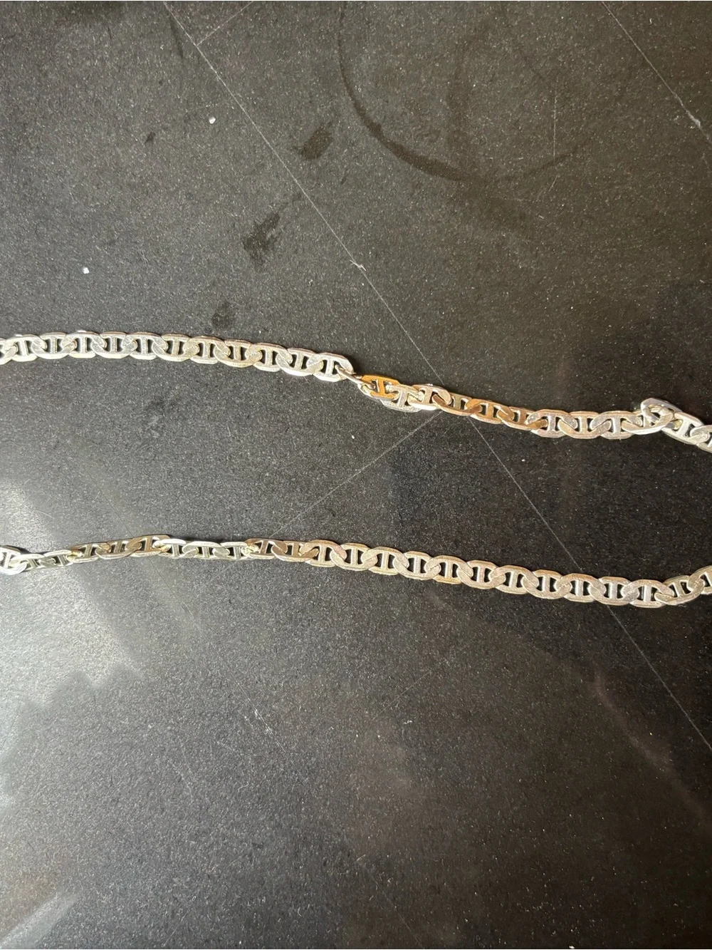 Sterling Silver Figaro Chain Necklace - Silver